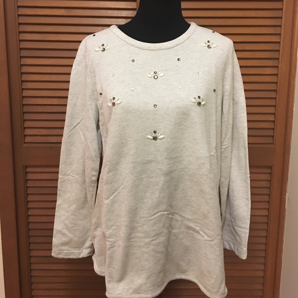 Van Heusen Gray embellished sweatshirt XL